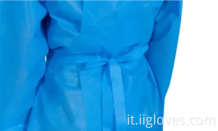 Massaggio cuff di sicurezza Isolamento laminato 40GSM Isolazione Operazione Isolativa Abito teatrale